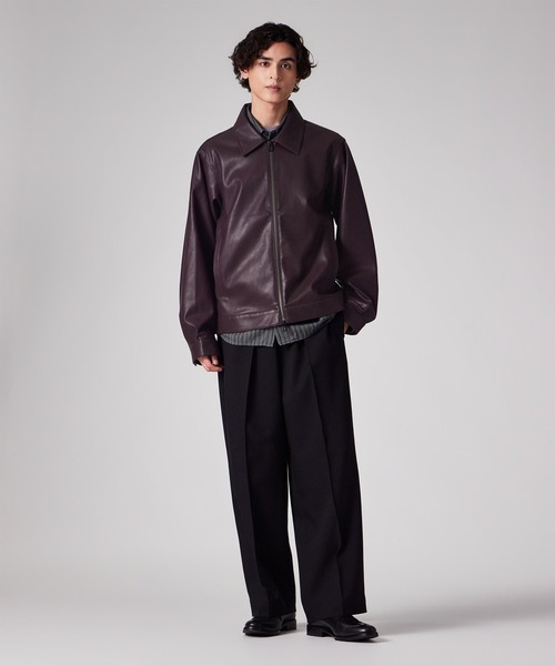 PS Paul Smith ブルゾン アウター シンセティックレザー ジップアップ PS Paul Smith ブルゾン アウター シンセティックレザー ジップアップ