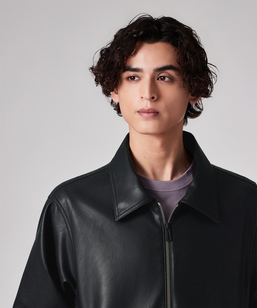 PS Paul Smith ブルゾン アウター シンセティックレザー ジップアップ