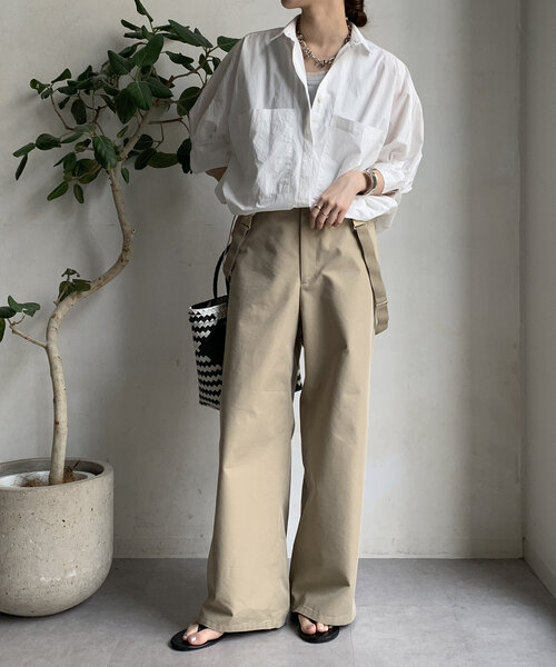 「DouDou」 半袖シャツ FREE ブルー レディース_画像5