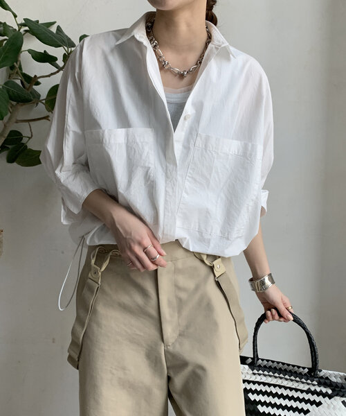 「DouDou」 半袖シャツ FREE ブルー レディース_画像8