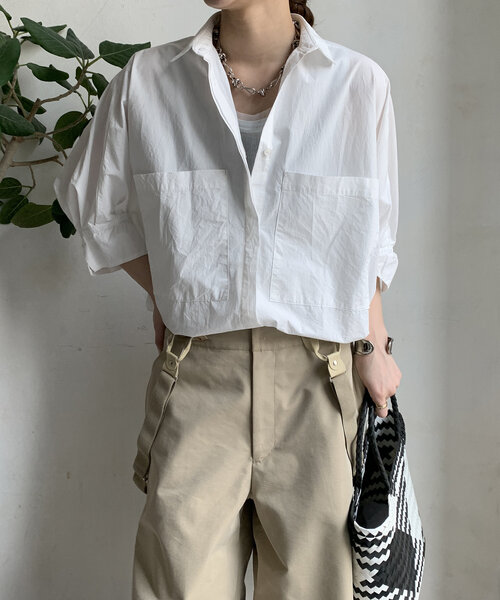「DouDou」 半袖シャツ FREE ブルー レディース_画像9