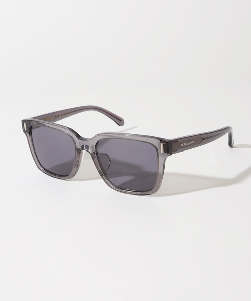 Salvatore Ferragamo グレー ラウンドサングラス ケース付き FERRAGAMO（フェラガモ） サングラス uvカット 「FERRAGAMO/フェラガモ