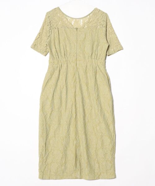 「Lace Ladies」 半袖ワンピース X-LARGE ライトグリーン レディース_画像2