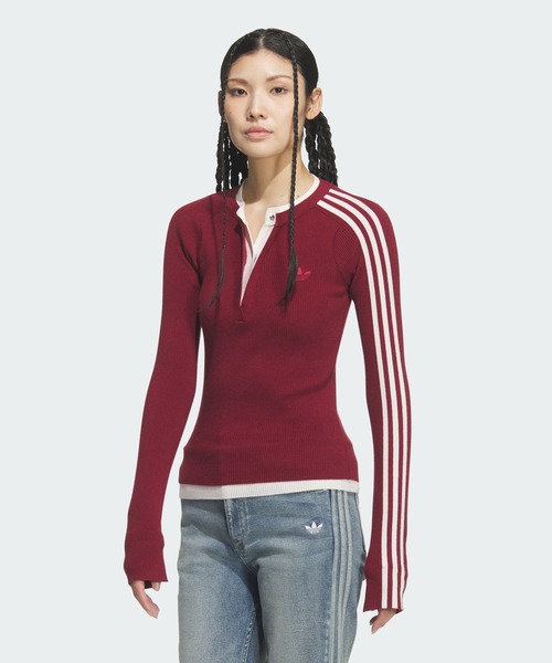 adidas（アディダス） トレーナー スウェット プレミアム 3S ボタン 