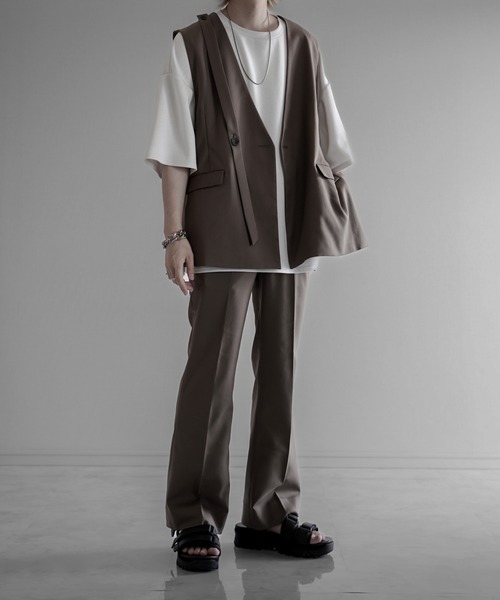 「KUUUPY」 スラックス MEDIUM モカ メンズ_画像4