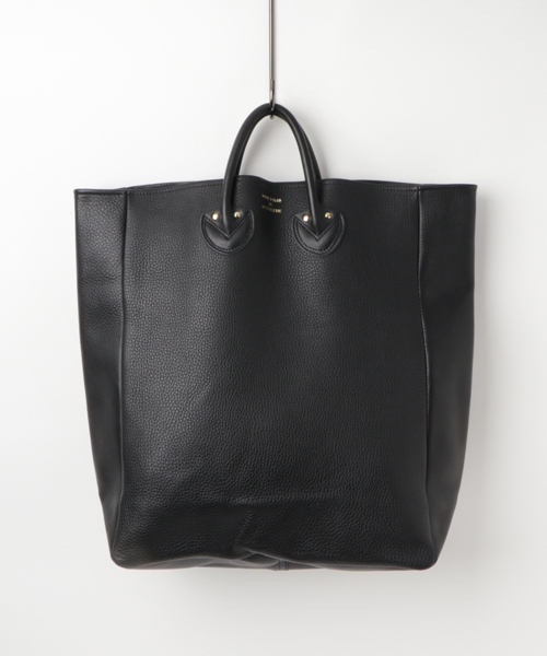 【売り切りたい】Young&Olsen ブラック レザートートバッグ Lサイズ YOUNG&OLSEN The DRYGOODS STORE（ヤングアンドオルセン） トート