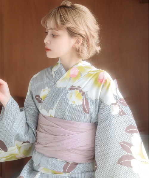 Dita 浴衣 1人で簡単に着付けOK（浴衣+へこ帯+下駄+着付け説明本