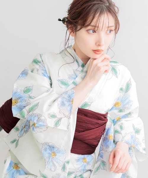 【1人で簡単着付けOK 】Dita 浴衣 5点セット 大人浴衣　レトロ浴衣 楽天市場】初心者OK！1人で簡単着付け♪浴衣 セット レディース