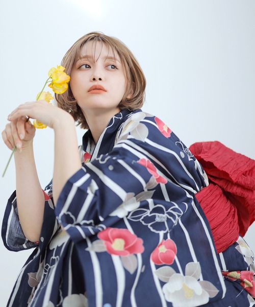 Dita 浴衣 1人で簡単に着付けOK（浴衣+へこ帯+下駄+着付け説明本