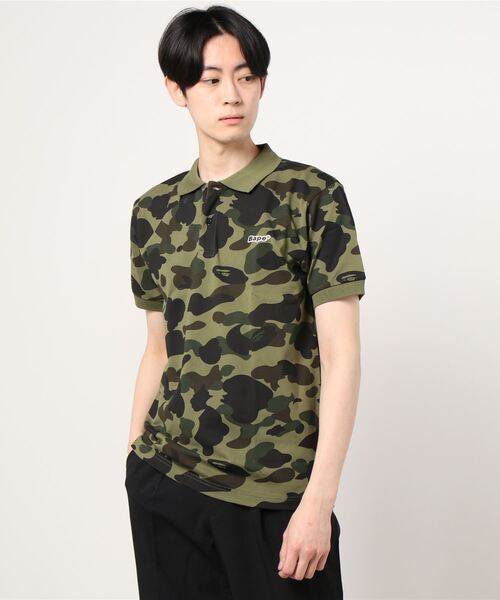 A Bathing Ape カモフラポロシャツ A BATHING APE 迷彩ポロシャツ - メルカリ