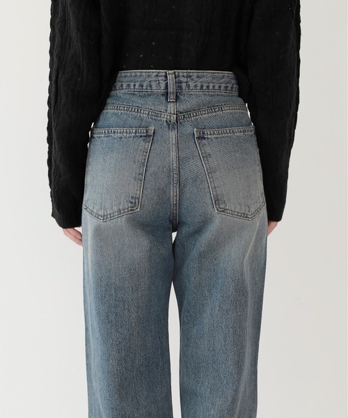 by muni:r ジーンズ デニム デニムパンツ ミディアムブルー ワイド