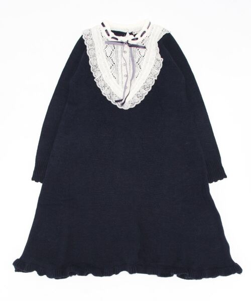 axes femme ワンピース フリルニットワンピース : ZOZOTOWN