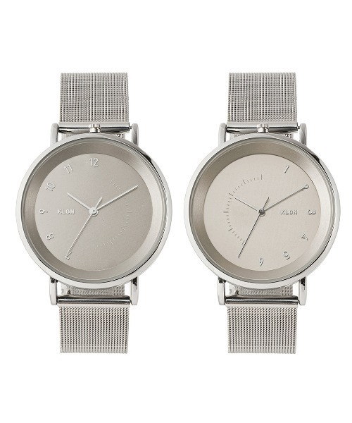 腕時計 KLON SLIM SOLAR STYLE -SILVER MESH- 38mm PAIR WATCH model レディース メンズの画像
