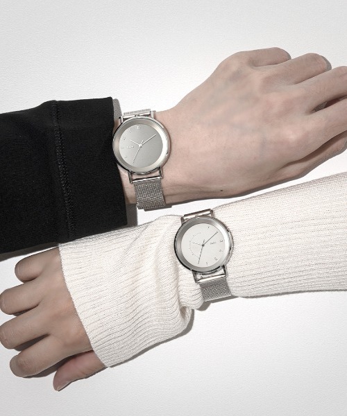 腕時計 KLON SLIM SOLAR STYLE -SILVER MESH- 38mm PAIR WATCH model レディース メンズの画像