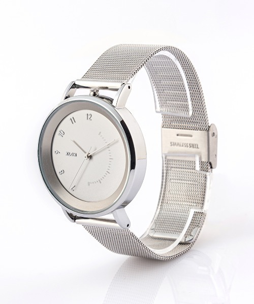 腕時計 KLON SLIM SOLAR STYLE -SILVER MESH- 38mm PAIR WATCH model レディース メンズの画像