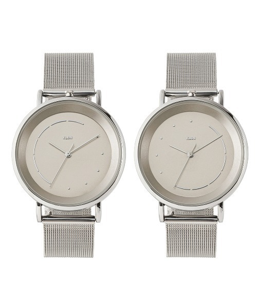 腕時計 KLON SLIM SOLAR STYLE -SILVER MESH- 38mm PAIR WATCH model レディース メンズの画像