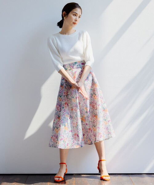 ニット セーター 「洗える」CHAIギャザースリーブ ニット レディース 組曲 ニット セーター 「洗える」CHAIギャザースリーブ