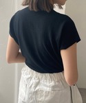 tシャツ 半袖 ジャガードハイネックフレンチス...の詳細画像3