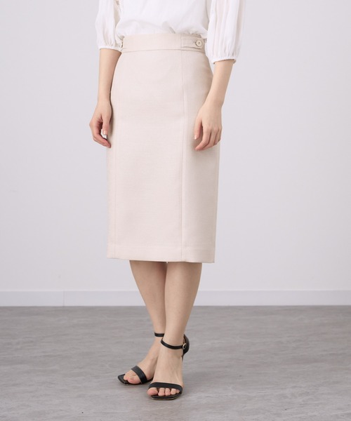 アナイ　麻スカート 新品　ホワイト ANAYI スカート リネン調バスケットタイトスカート : ZOZOTOWN