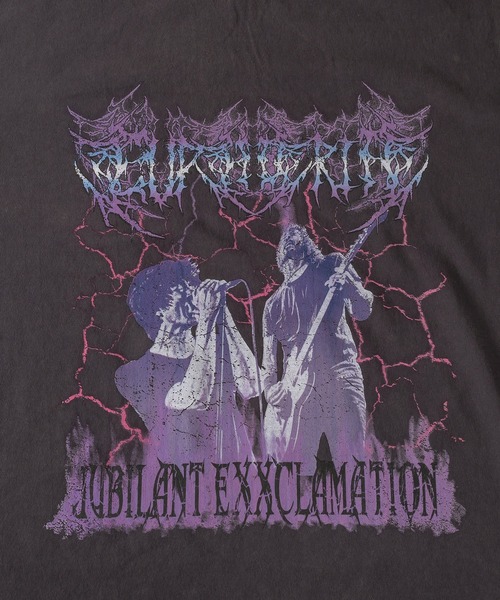 ヴィンテージ グラフィック Tシャツ ロングTシャツ ダメージ ウォッシュ tシャツ ウォッシュ加工ヴィンテージグラフィックロンT/ビッグ