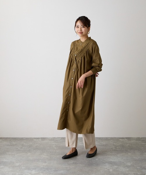 OWLSPALE（オールズペール） ワンピース ピンタックシャツワンピース