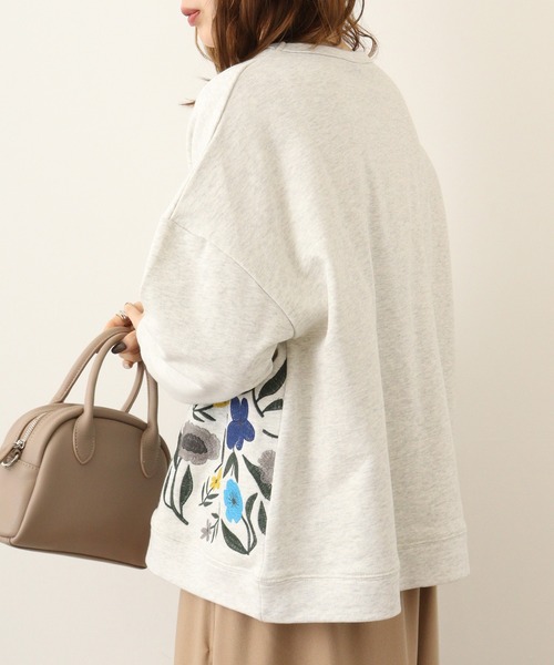 Emago トレーナー スウェット EMAGO 花刺繍プルオーバー
