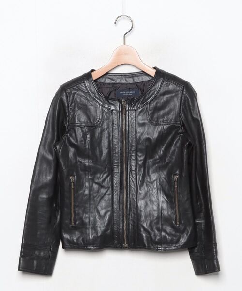 Spick & Span」 レザーブルゾン 36 ブラック レディース : 79868089 