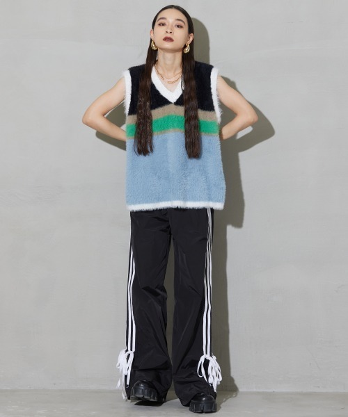 ベスト ジレ マルチボーダー ベスト レディース ベスト ジレ マルチボーダーニットベスト レディース : ZOZOTOWN