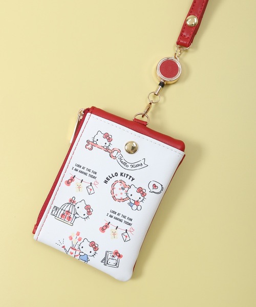 sanrio パスケース JUNESELECT サンリオ チラシ柄キーケース