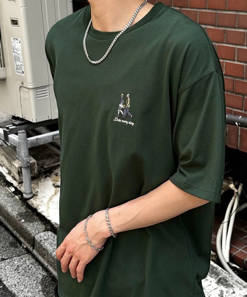 tシャツ 25SS 新柄追加 ワンポイント刺繍ロゴ ヒゲおじ