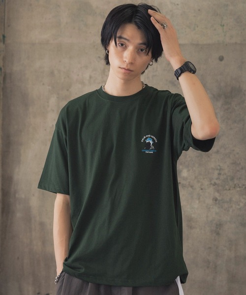 tシャツ 新柄追加 ワンポイント刺繍ロゴ ヒゲおじ / デイリー