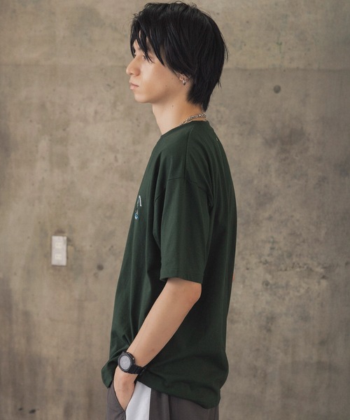 tシャツ 新柄追加 ワンポイント刺繍ロゴ ヒゲおじ / デイリー