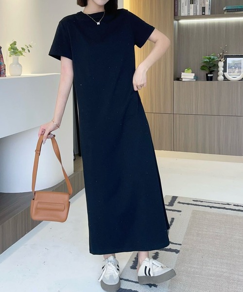 ViViDAY ワンピース 半袖ビッグシルエットロングワンピース