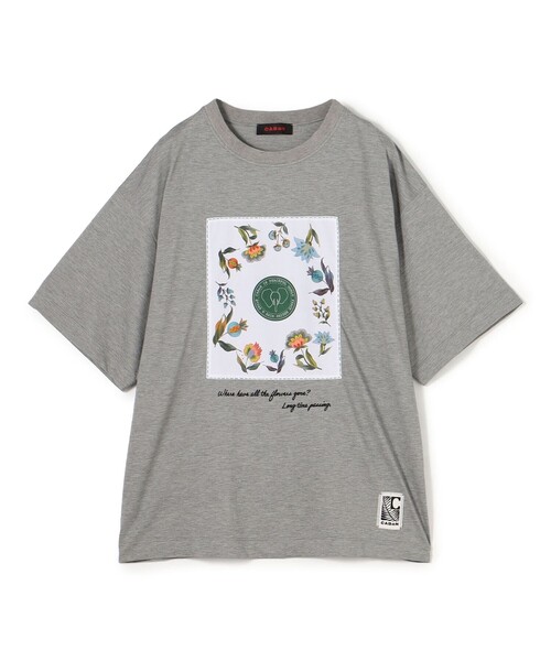CABaN スビンコットン フラワーサークルプリントＴシャツ CABaN スビンコットン フラワーサークルプリントTシャツ