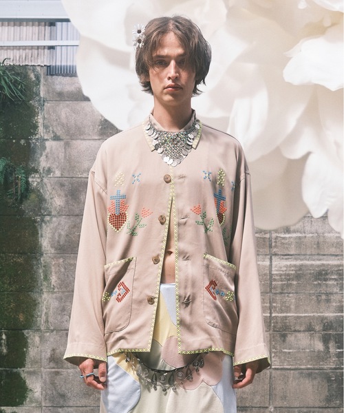 amok（アモク） シャツ CROSS BONDING SHIRT メンズ レディース