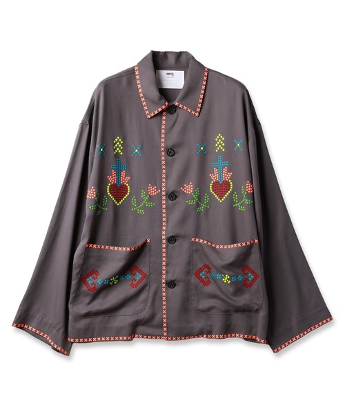 amok（アモク） シャツ CROSS BONDING SHIRT メンズ レディース