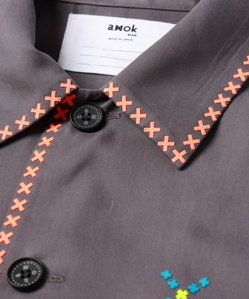 amok（アモク） シャツ CROSS BONDING SHIRT メンズ レディース