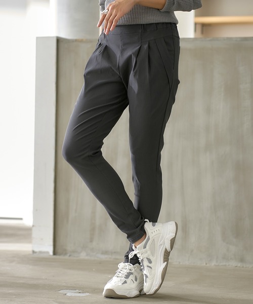 テーパードパンツ パンツ ストレッチパンツ ドビーストレッチロール