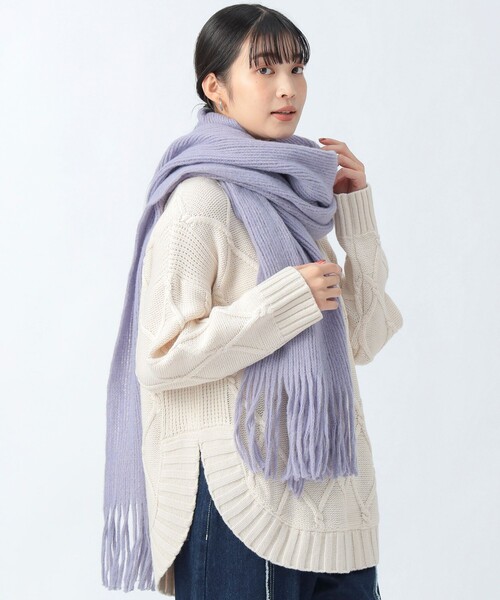 BEAMS HEART（ビームス ハート） ストール マフラー ラメ糸ミックス