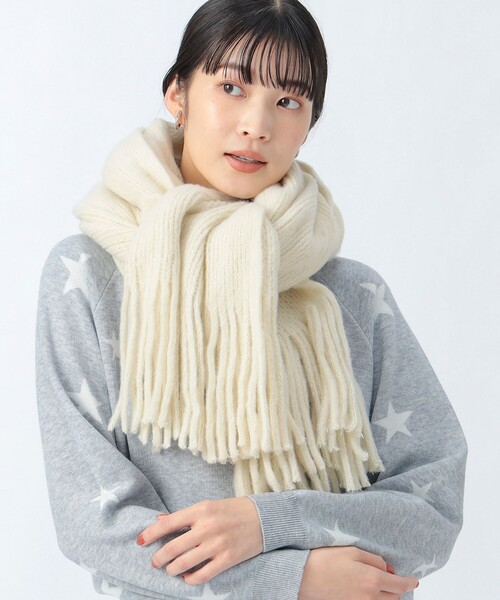 BEAMS HEART（ビームス ハート） ストール マフラー ラメ糸ミックス
