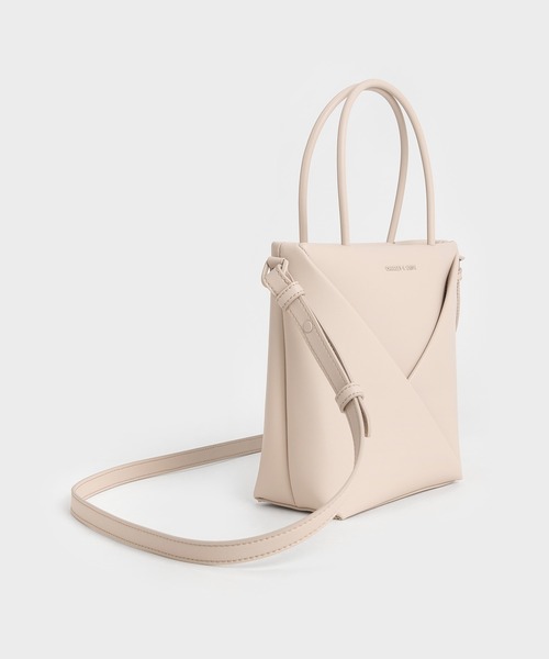 CHARLES ＆ KEITH トートバッグ Midori ミドリ ジオメトリック