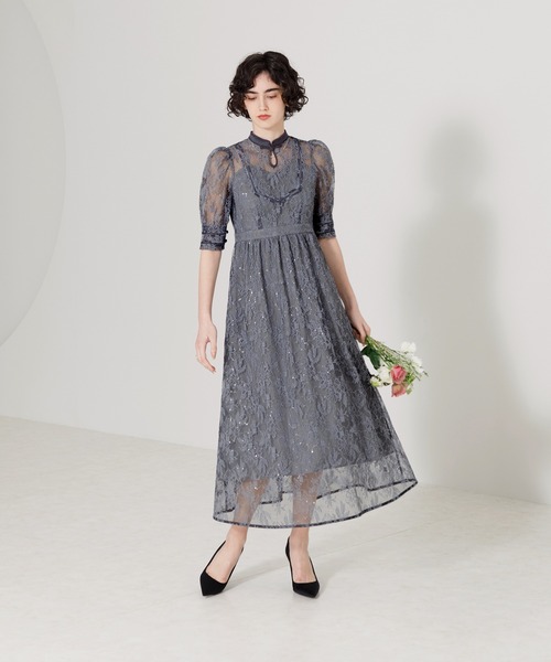 Leja」 半袖ワンピース SMALL グレー レディース Leja」 半袖ワンピース SMALL グレー レディース
