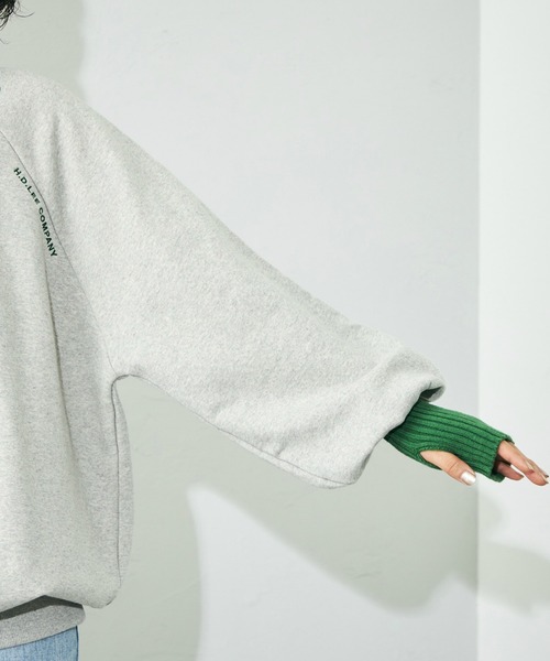 Lee（リー） トレーナー スウェット リブタートルネック 2トーン