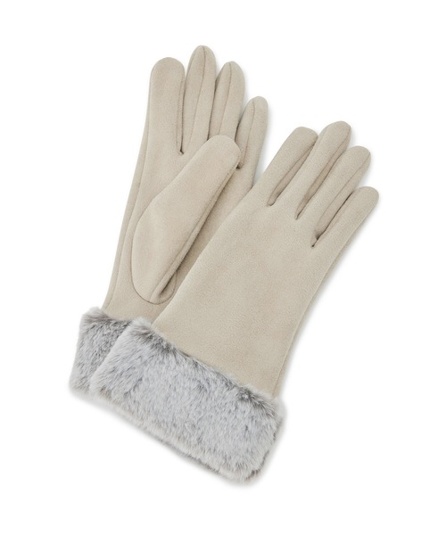 VIS（ビス） 手袋 フェイクスェードファーグローブ レディース