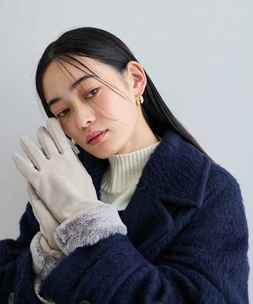 やびし】MAISON FABRE 革手袋 ファー 未使用 タグつき 2026