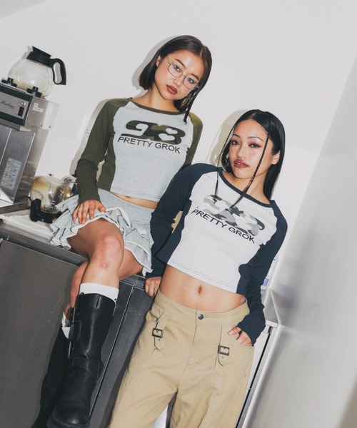 hth Tシャツ HTH tシャツ camo numbering long tee レディース : ZOZOTOWN