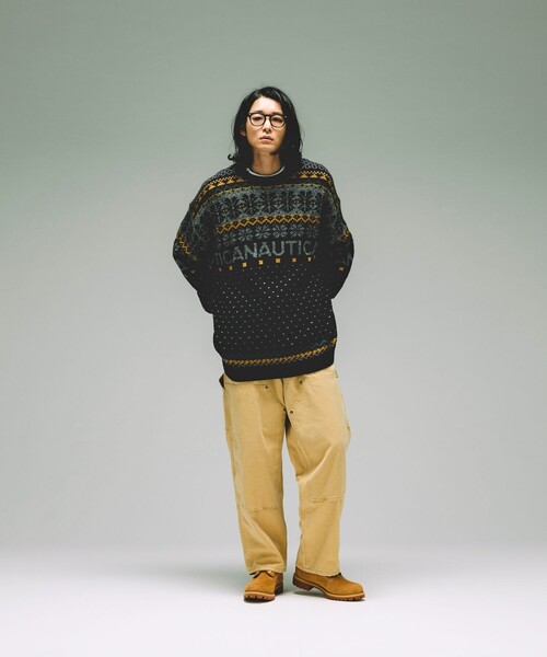 NAUTICA STACKSノーティカ Award Jacket スタジャン　L セール】NAUTICA/ノーティカ Arch Logo Leather Award Jacket
