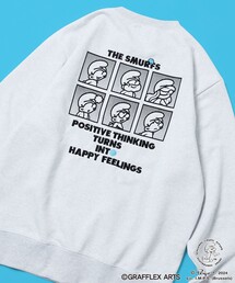 トレーナー スウェット GRAFFLEX×THE SMURFS/グラフレックス×スマーフ バック刺繍プリントデザイン クルーネックスウェット メンズ｜ZOZOTOWN Yahoo!店