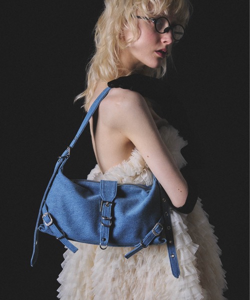 Carmelo ショルダーバッグ バッグ 'Le reve' crystal denim