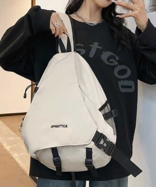 link lot ショルダーバッグ 「A4対応」フラップロゴワンショルダー